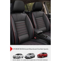 Stone Deri Oto Koltuk Kılıfı - Bel Destekli Hyundai İ20-i30 Accent Blue-era-getz Uyumlu