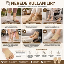 Silikon Destekli / Yastıklı Halluks Valgus İzolasyon Jel Ayak Koruyucu Ayak Parmak Ayırıcı Yumuşak Bunion Düzeltici Parmak Hizalama Ve Günlük Konfor Desteği 1 Çift Beden : M 35-38 -----