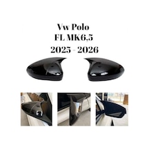 Volkswagen Vw Polo Fl Mk6,5 2025 2026 Uyumlu Yarasa Batman Ayna Kapağı Seti Parlak Siyah