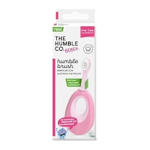The Humble Co. - Humble Brush Baby Bebekler İçin Alıştırma Diş Fırçası - Pembe Açık Ahşap