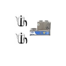 Platin 19 Litre Elektrikli Pleytli Çay Kazanı & Kahveci Kazanı & Kahve Ve Çay Ocağı Inox-demlik li