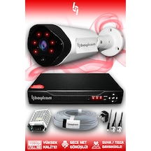 Bayicam 1 Kameralı Uzay 1 Dış Kamera Set HDD'siz Full HD Gece Görüşlü Güvenlik Kamerası Sistemi