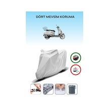 Gri Arka Çanta Uyumlu Yuki Risotto 50 Uyumlu Motosiklet Brandası Motor Örtüsü