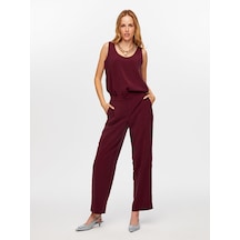 Faik Sönmez Arka Beli Lastikli Straıght Fıt Modallı Pantolon W26pnt012 Uw26pnt01242 Mürdüm
