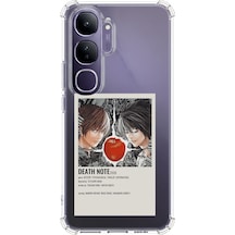 Vivo V40 Lite Uyumlu Death Note Poster Tasarımlı Baskılı Silikon Kılıf Renkli