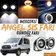 Ford Transit Tüm Modeller Uyumlu Üniversal Mercekli Angel Sis Farı Metal Su Geçirmez 76 Mm T Halkalı Gündüz Farı Sis Farı 55699579
