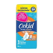 Orkid Ultra Ekstr Hijyenik Ped Normal 24 Adet Yumuşak Hızlı Emiş 3'li Ekonomik Paket - 3 Adet Tarı