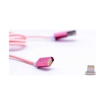 Gri Metal Manyetic Uçlu Lightning Usb Kablo-zore