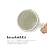 Novahub Huanfa 0.6qt Klasik Mini Emaye Süt Tenceresi Yalıtımlı Ahşap Saplı 2 Ağızlıklı Küçük Yemek Isıtıcı Şirin Sos Tenceresi Hf015 Beyaz Mor Mor