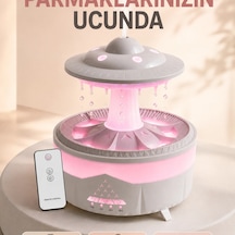 350 Ml Ufo Tasarımlı Ultrasonik Hava Nemlendirici Yağmur Efektli Gece Lambası