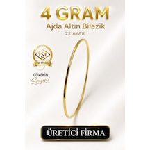 22 Ayar Tse Belgeli 4 Gram Ajda Altın Bilezik İşçiliksiz Yatırımlık