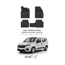 Otocraft Fiat Fiorino Dizel 2020+ Araca Özel 4d Karbon Oto Paspas Havuzlu Tam Set