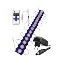 20 Adet 12 Volt 1,5 Watt Tek Lensli Turkuaz 3030 Smd Led Modül 12a Tek Renk Rf Dimmer 2a Priz Tipi A