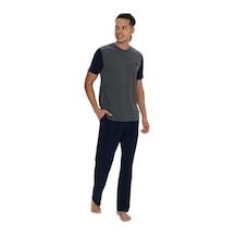 U.s. Polo Assn. 18898 Erkek Antrasit Bisiklet Yaka Kısa Kollu Cepli Pijama Takım Antrasit