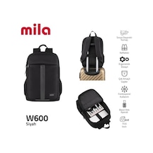 15mins 15.6 İnch Mila Serisi W600 -,mac Air Uyumlu Reflektörlü - Laptop Sırt Çantası - Siyah 12 Gri