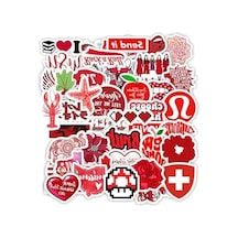 Kırmızı Renkli Tutku Sticker Seti İle Yaratıcılığınızı Öne Çıkarın