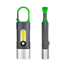 4 Modlu Şarjlı El Feneri Cob Led Usb Kamp Outdoor Avcılık Lambası Kancalı 400 Lümen 3w Çok Renkli