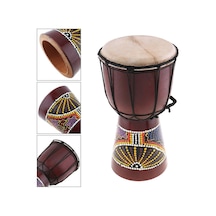 Djembe Davul Darbuka Renkli Afrika El Yapımı 30cm Çocuk Bongo Kon