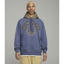 Puma X Rhuıgı Erkek Kapüşonlu Mavi Sweatshirt 62088956 001