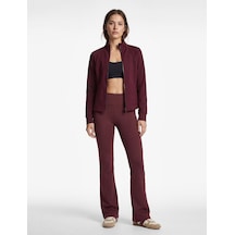 Koton Slim Fit Uzun Kollu Dik Yaka Cepli Fermuarlı Spor Ceket Bordo 6wak20031nk Bordo