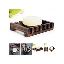 Banyo Aksesuarı Retro Ahşap Lavabo Güverte Dağı Oymak Sabunluk Tutucu Raf