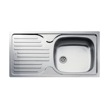 Teka - Infant 45 - Ankastre Sol Damlalıklı Eviye - Paslanmaz Çelik - 86 Cm - 40109764 Metalik Gri