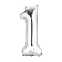 Folyo 1 Rakamı Balon 100 Cm Gümüş Gri Büyük Boy 40inc Bir Rakam Folyo Balon