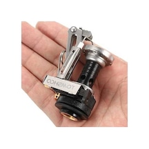 Novahub Outdoor Mini Katlanır Çakmaklı Kamp Ocağı Kartuşu - Hafif Ve Dayanıklı Siyah