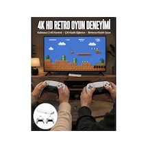 3d Çift Oyun Kollu 4k Hd Ekran Nostaljik 20.000 Oyunlu Beyaz Game Box Yeni Nesil Çok Renkli