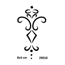 Airbrush Tattoo Noktalı Zarif Hatlar Yapışkanlı Stencil Süsleme Ve Boyama Kalıbı
