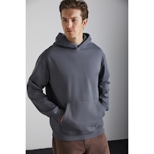 GRIMELANGE Cartmel Erkek Organik Kumaşlı İçi Polarlı Yumuşacık Kanguru Cepli Kapüşonlu Antrasit Sweatshirt Anrasit GRIMELANGE Cartmel Erkek Organik Kumaşlı İçi Polarlı Yumuşacık Kanguru Cepli Kapüşonlu Antrasit Sweatshirt Anrasit