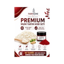 Premium Mum Yapım Hobi Seti - Soya Wax 250 Gr - Tekli Toz Mum Boyası - Kırmızı Bkfabsw2501k Karışık