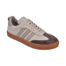 Floor Hakiki Deri Kadın Spor Ayakkabı Sneaker Mak-3020 Vizon Vizon