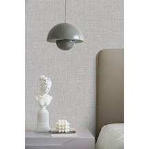 Adawall Muse Koleksiyonu- 25104-3 Açık Vizon Keten Efektli Modern Duvar Kağıdı 1.06x15.6m, 16.5m² Gri