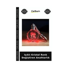 Işıklı Kristal Renk Değiştiren Anahtarlık Çiftler İçin Günlük Kullanım Tarz Obje