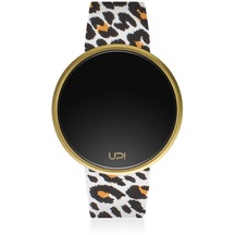 Upwatch Round Gold & leopard Unisex Kol Saati