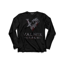 Vıkıngs Blood Logo Skull Head Vikingler 2 Uzun Kollu Tişört (512931279)