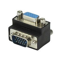 VGA Dirsek 90 Derece Köşe Adaptör Monitör Görüntü Kablo Çevirici