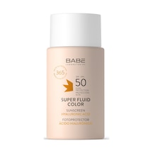 Babe Facial Sunscreen Super Fluid Color SPF50 50ml - Hyaluronik Asit İçeren Renkli Yüz Güneş Kremi