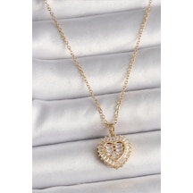 316l Çelik Gold Renk Zincir Zirkon Taşlı Kalp Model Kadın Kolye - Tj-bko9786 Çok Renkli 316l Çelik Gold Renk Zincir Zirkon Taşlı Kalp Model Kadın Kolye - Tj-bko9786 Çok Renkli