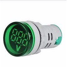 Yeşil Ac 60v- 500v Pano Tipi Voltmetre Yuvarlak Sinyal Lambası