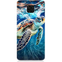 Xiaomi Redmi Note 9 Pro Uyumlu Silikon Kılıf Deniz Kaplumbağası