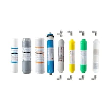 Aqua Fly Su Arıtma Cihazı Filtresi Çift Karbonlu 8'li (Alkali Mineral Bioceramic) Yedek 10 Açık Kasa Cihaz Uyumlu