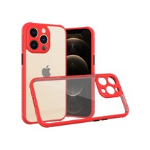 Apple iPhone Uyumlu 13 Pro Kılıf Miami Şeffaf Silikon - Kırmızı Bzsxx00 1