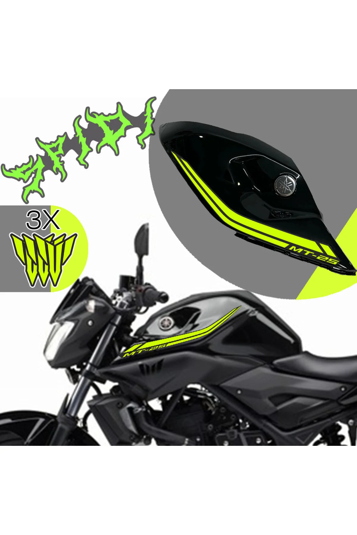 Mt-25 Neon Yeşil Depo Şerit Sağ Sol 2015-2018