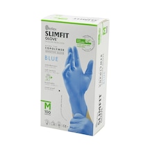 Slimfit Glove Kod-026 M Mavi Pudrasız Muayene Eldiven 100lü 5047