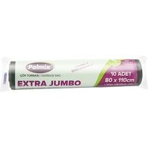 Polmix Extra Jumbo Boy Çöp Torbası 20 Adet Siyah 80 x 100 CM