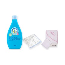 Baby Shower Hediye Seti 3 Parça: Pierre Cardin Kundak Havlu + Şampuan + Sema Baby Battaniye - Pembe