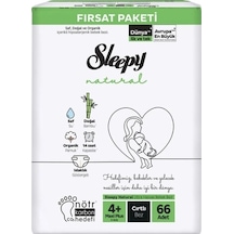 Sleepy Bebek Bezi Naturel Beden:4+ 9-16 Kg Maxi Plus 66 Adet