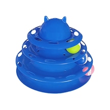Markapet 3 Katlı Kedi Oyuncağı Kedi Başlıklı Toplu Kule 18 x 23 CM